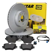 TEXTAR Bremsscheiben + Bremsbel&auml;ge + Sensor f&uuml;r BMW 3er G20 G21 4er G22 G23 G26 vorne