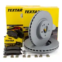 TEXTAR Brake Discs + Brake Pads + Sensor for Mercedes GLK-Class X204 200-350/CDI (Front)