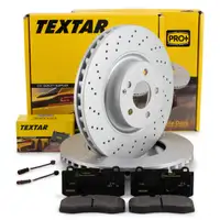 TEXTAR Bremsscheiben + Bremsbel&auml;ge + Sensor f&uuml;r MERCEDES S-Klasse W221 vorne