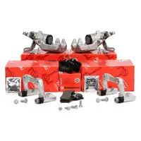 2x TRW Bremssattel + Halter + ZIMMERMANN 20961.172.1 Bremsbel&auml;ge f&uuml;r AUDI SEAT hinten