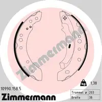 ZIMMERMANN Bremstrommeln + Bremsbacken f&uuml;r RENAULT Twingo 2 bis 09.2012 hinten