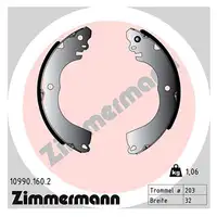ZIMMERMANN Bremsbacken Satz f&uuml;r MITSUBISHI Space Star 6 A0_A Attrage 6 A1_A hinten