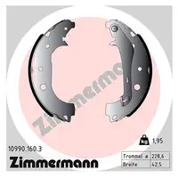 ZIMMERMANN Bremsbacken Satz f&uuml;r FORD Ecosport 1.0-2.0 1.5 TDCi hinten