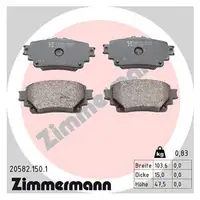 ZIMMERMANN Brake Pads for TOYOTA Highlander, Rav 4, 5 (bZ4X), LEXUS NX, 2, UX (front)