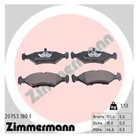 ZIMMERMANN Brake Pads for FORD Escort 3, 4; Fiesta 1, 2, 3; Sierra 1, 2; JAGUAR XJ (front)
