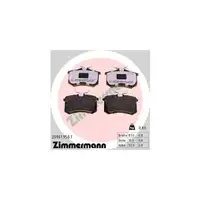 ZIMMERMANN rd:z Bremsbel&auml;ge f&uuml;r VW Golf 2 3 Passat Polo 6N1 AUDI A4 B7 hinten
