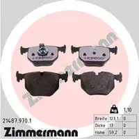 ZIMMERMANN rd:z Bremsbel&auml;ge f&uuml;r BMW 3er E46 5er E39 7er E38 X3 E83 X5 E53 hinten