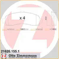 ZIMMERMANN Bremsbel&auml;ge Bremskl&ouml;tze f&uuml;r Nissan Micra II (K11) 1.0-1.4 1.5D vorne