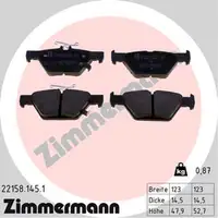 Zimmermann Bremsbel&auml;ge Bremskl&ouml;tze f&uuml;r SUBARU Legacy 6 Levorg Outback BS hinten