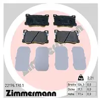ZIMMERMANN Bremsbel&auml;ge f&uuml;r HYUNDAI Genesis DH Equus/Centennial vorne