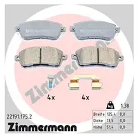 ZIMMERMANN Bremsscheiben + Bremsbel&auml;ge f&uuml;r FORD Ka+ 3 UK FK 1.2 1.5 70/85 PS vorne