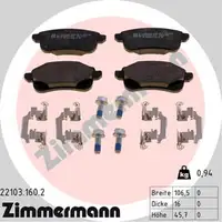 ZIMMERMANN Brake Pads, Brake Shoes, Brake Blocks for RENAULT Espace 5 and Talisman (Rear)