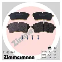 ZIMMERMANN Bremsbel&auml;ge + Wako f&uuml;r JAGUAR E-Pace X540 LAND ROVER Discovery Spot Zoll vorne