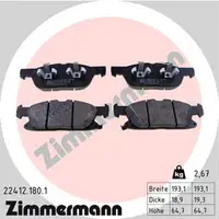 ZIMMERMANN Bremsscheiben + Bremsbel&auml;ge f&uuml;r FORD Focus 4 MK4 ST vorne
