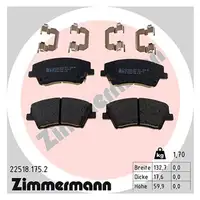 ZIMMERMANN Bremsbel&auml;ge Bremskl&ouml;tze f&uuml;r HYUNDAI Ioniq AE KIA Niro DE vorne