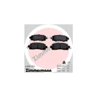 ZIMMERMANN Brake Pads for SUBARU Impreza GT, GK, Outback BS 15 GT (Front)
