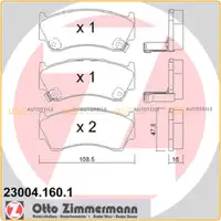 ZIMMERMANN Brake Pads for Nissan Almera I (N15) up to May 1998 (front)
