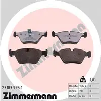 ZIMMERMANN rd:z Bremsbel&auml;ge f&uuml;r BMW 3er E46 330i 330d X3 E83 Z4 E85 E86 vorne