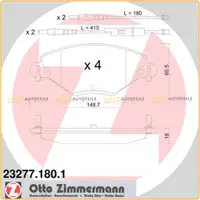 ZIMMERMANN Bremsbel&auml;ge + Warnkontakt f&uuml;r CITROEN C5 1 DC DE 2 RC RE vorne