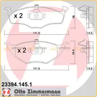ZIMMERMANN Bremsbel&auml;ge Bremsbelagsatz f&uuml;r VW Lupo 1.2TDI 3L PR-1ZB/T4A vorne