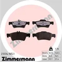 ZIMMERMANN rd:z Bremsbeläge für MERCEDES C218 C219 W211 W212 W220 W221 R230 vorne