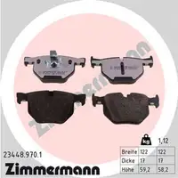 ZIMMERMANN rd:z Bremsbel&auml;ge f&uuml;r BMW X5 E70 F15 F85 + X6 E71 E72 F16 F86 hinten