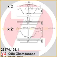 ZIMMERMANN Bremsbel&auml;ge Bremskl&ouml;tze f&uuml;r BMW E36 E46 E34 Z3 E36 Z4 E85 E86 vorne