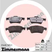 ZIMMERMANN rd:z Brake Pads for NISSAN Primera P12, RENAULT Espace 4, Laguna 2 (rear)