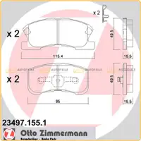ZIMMERMANN Bremsbel&auml;ge Bremsbelagsatz f&uuml;r Daihatsu Sirion (M1) YRV (M2) vorne