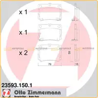 ZIMMERMANN Bremsbel&auml;ge f&uuml;r MITSUBISHI Pajero Sport 1 2 3.0/3.5 2.5 TD/DI-D 3.2 DI-D hinten