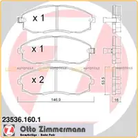 ZIMMERMANN Bremsbel&auml;ge Bremsbelagsatz f&uuml;r Hyundai H-1 Starex bis 11.2002 vorne