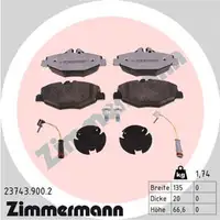 ZIMMERMANN rd:z Bremsbel&auml;ge + Wako f&uuml;r MERCEDES W211 S211 E200-350 E200-320CDI vorne