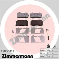 ZIMMERMANN rd:z Brake Pads + Wako for MERCEDES W203, C209, C219, W211, R230, R171 (Front)