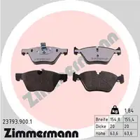 ZIMMERMANN rd:z Brake Pads for BMW 5 Series E60 E61 520i 523i 525i 520d 525d (Front)