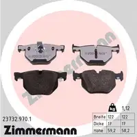 ZIMMERMANN rd:z Brake Pads for BMW 5 Series E60, E61, 6 Series E63, E64 (Rear)