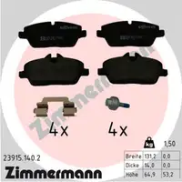 ZIMMERMANN Bremsbel&auml;ge Bremskl&ouml;tze f&uuml;r BMW i3 I01 102/170/184 PS vorne 34106884267