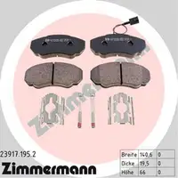 ZIMMERMANN Bremsbel&auml;ge + Sensor f&uuml;r CITROEN Jumper 1 FIAT Ducato 230 PEUGEOT Boxer vorne