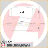ZIMMERMANN Bremsbel&auml;ge f&uuml;r CITROEN Jumper FIAT Ducato PEUGEOT Boxer hinten