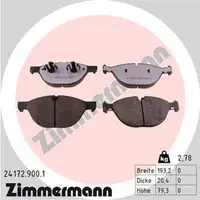 ZIMMERMANN rd:z Bremsbel&auml;ge f&uuml;r BMW X5 E70 F15 F85 + X6 E71 E72 F16 F86 vorne