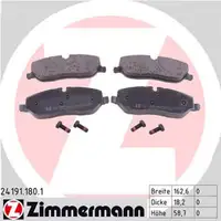 ZIMMERMANN Bremsbel&auml;ge + Sensor f&uuml;r LAND ROVER Discovery 3 bis Fgst. 6A414975 + 4 vorne