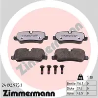 ZIMMERMANN rd:z Brake Pads for LAND ROVER Discovery 3 4 + Range Rover 3 (Rear)