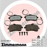 ZIMMERMANN rd:z Brake Pads + Warning Switch for PEUGEOT 407 6D_/407 SW 6E_ (Front)
