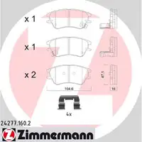 ZIMMERMANN Bremsbel&auml;ge Bremskl&ouml;tze f&uuml;r Hyundai Atos / Prime (MX) 1.0i 1.1i vorne