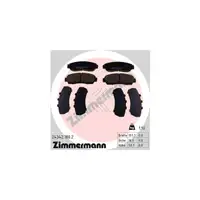 ZIMMERMANN Bremsbel&auml;ge f&uuml;r HONDA CR-5 3 RE_ 4 RM_ 5 RW_ RT_ vorne