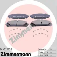 ZIMMERMANN Bremsscheiben + Bel&auml;ge f&uuml;r TOYOTA RAV 4 4 A4 17 Zoll LEXUS NX Z1 vorne