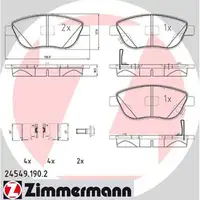 ZIMMERMANN Bremsbel&auml;ge f&uuml;r FIAT 500L 351_ 352_ 0.9 1.4 1.3/1.6 D OPEL D 1.3 CDTI vorne