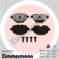 ZIMMERMANN rd:z Bremsbel&auml;ge f&uuml;r BMW F10 F11 X3 F25 G01 X4 F26 Z4 E89 i8 hinten