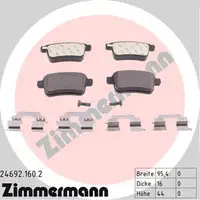 ZIMMERMANN Brake Pads Brake Pad Set for MERCEDES-BENZ Citan 415 and RENAULT Kangoo (rear)