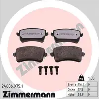 ZIMMERMANN rd:z Bremsbel&auml;ge f&uuml;r AUDI A4 8K B8 A5 8T 8F Q5 8RB FYB hinten