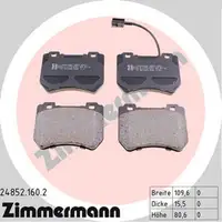 ZIMMERMANN Bremsbel&auml;ge + Warnsensor f&uuml;r ALFA ROMEO 159 Brera Spider 939_ ab 02.2008 vorne